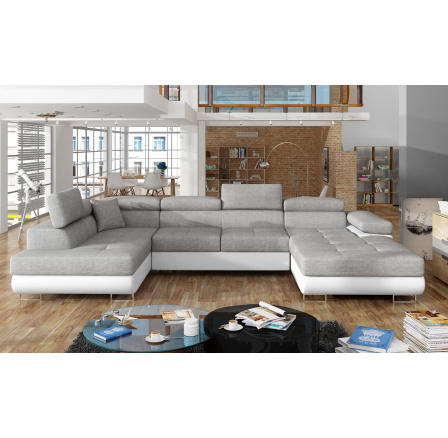 Sedací souprava ve tvaru U RODRIGO, Sawana 21 / Soft 17 levá