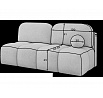 Nuwia sofa with sleeping function and storage box, grey plush upholstery Avexin 04 145x200 1