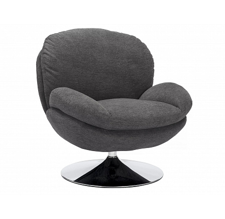 Otočné křeslo BRIGITTE BREGO, Šedá 18/Chrom