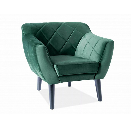 Křeslo KARO 1 Velvet, zelený Bluvel 78/wenge Křeslo KARO 1 Velvet, zelený Bluvel 78/wenge