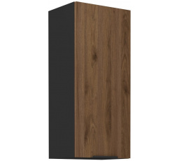 Horní skřínka MONZA - 40 G-90 1F, Černá mat/Ořech