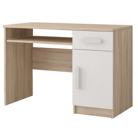 Psací stůl SMYK III - 08, Dub Sonoma/Bílá/Bílá Psací stůl SMYK III - 08, Dub Sonoma/Bílá/Bílá
