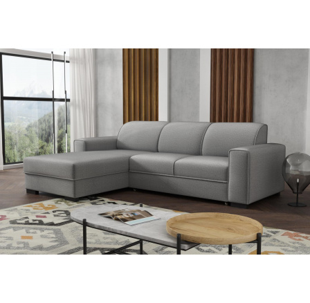 Rohová sedací souprava Lubor L světle šedá