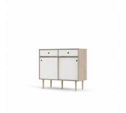 Komoda RUBY 2d2s, Hickory/Bílá
