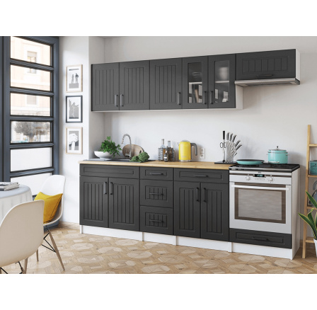 Kuchyňská linka Běla 240/240 grafit MAT Kuchyňská linka Běla 240/240 grafit MAT