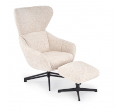 FREDY relaxační křeslo s podnožkou a funkcí otáčení, j.béžový(1p=1ks)
