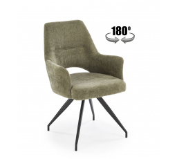 Jídelní otočná židle K542, Olivová/Černá