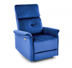 Polohovací křeslo SEMIR s USB, Tmavě modrá
