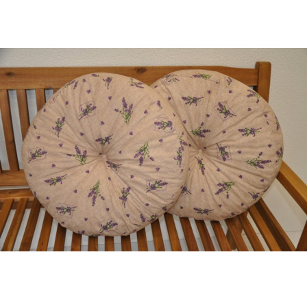 Polštář kulatý velký levandule set 2 kusy