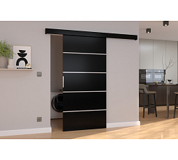 Posuvné dveře na stěnu BIELLA 96 Černé