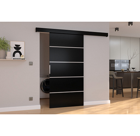 Posuvné dveře na stěnu BIELLA 96 Černé