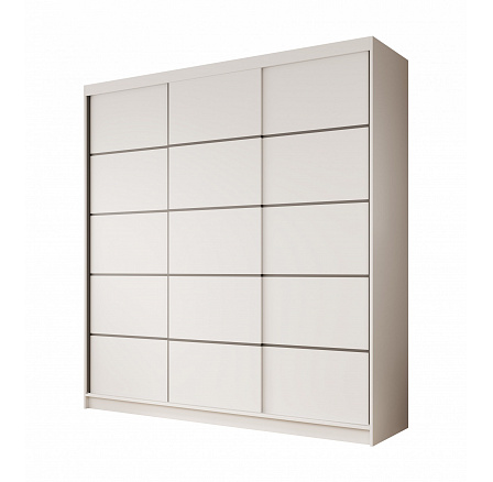 Posuvná skříň Greta 200 Bílá+Bílá