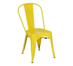 Židle Paris žlutá inspirovaná Tolix