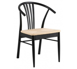 Židle York černá/ přírodní