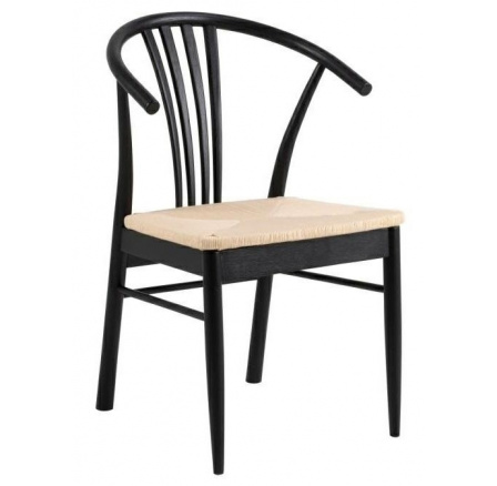 Židle York černá/ přírodní