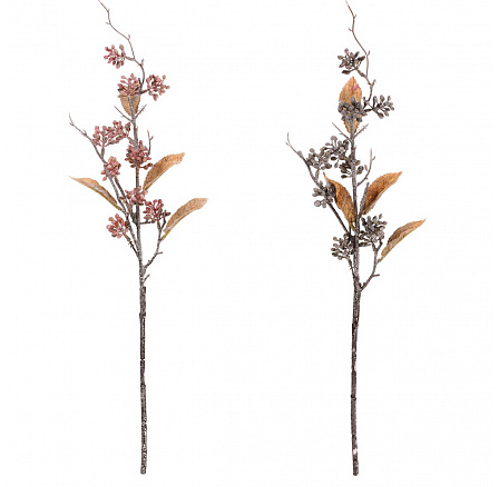 Větev s bobulemi - umělá, mix 2 barev, cena za 1 ks