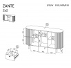 Komoda ZANTE - ZA2, Kašmír
