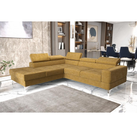 Rohová sedací souprava TOSCANIA II průměr 30x250 - medová , levá