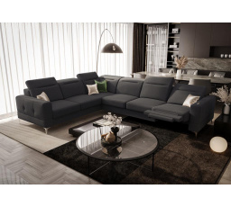 Rohová sedací souprava s funkcí , relax MALIBU MAX 320x250 - šedá , levá