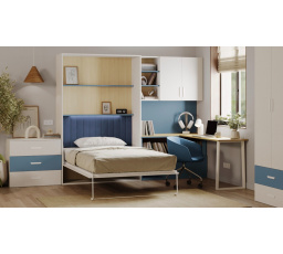 Sklápěcí postel FLEXI LUMIK Kašmír Modrá