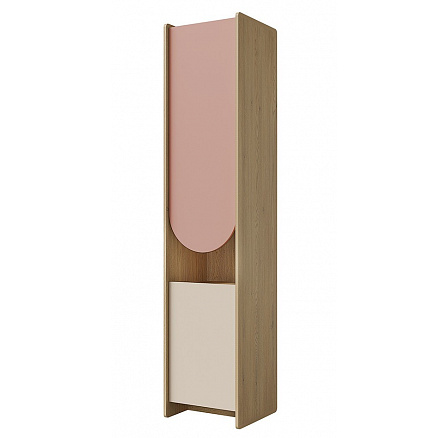 Skříň Leya R4L dub cremona/macadamia/pudrová růžová