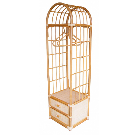 Ratanová police s věšákem medová 6847 Ratanová police s věšákem medová 6847