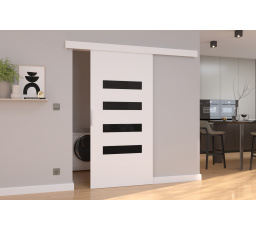 Posuvné dveře na stěnu FORLI 106 White+Black Lacobel
