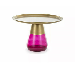 Konferenční stůl TIFFANY B, Zlatá/Fialová