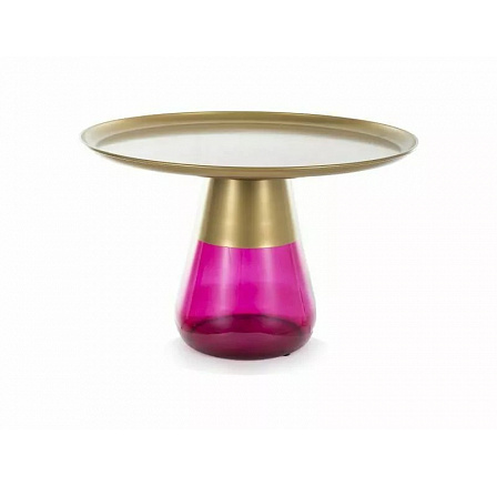 Konferenční stůl TIFFANY B, Zlatá/Fialová Konferenční stůl TIFFANY B, Zlatá/Fialová