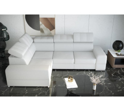Rohová sedací souprava ROYAL II 280×210 - bílá eko kůže , levá