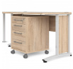 Psací stůl OFFICE 80400/304, Dub sonoma/Bílá