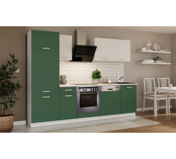 Kuchňská linka Todor 270 zelená/bílá + PD 210 bílá
