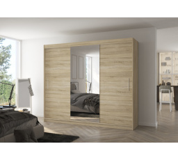 Posuvná skříň se zrcadlem DENIS 250 Sonoma+Sonoma