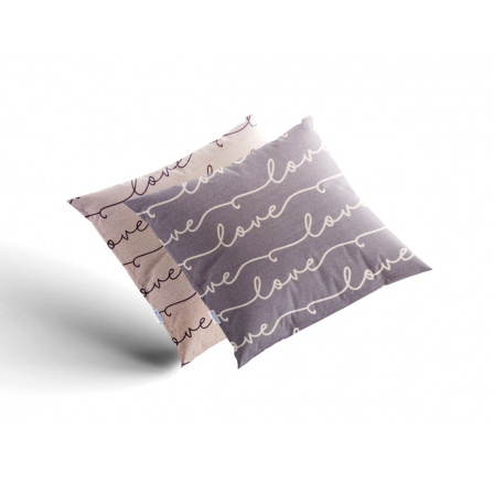 Saténový povlak na polštář Love 50x50 Saténový povlak na polštář Love 50x50