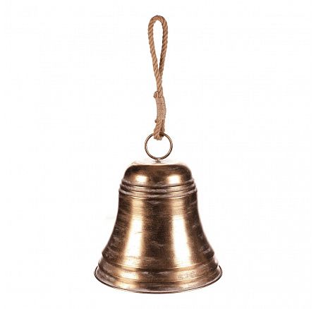 Zvonek - závěsná ozdoba, kov, zlatý