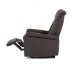 Polohovací křeslo, elektrické zabudované ovládání, hnědá, látka, TV-925 BR2