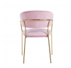 Židle velvet růžová K4-FX