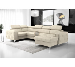 Rohová sedací souprava ORION MAX III s funkcí spaní 165x320x185 cm - béžová, levá