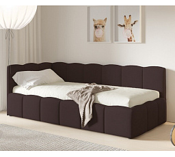 Postel TUNIS 200 x 90, nízký bok, Velutto 17, Levá