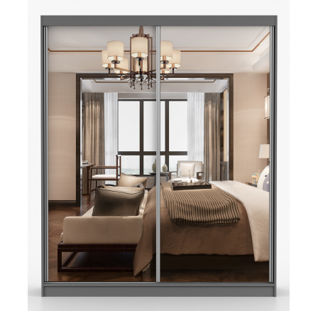 Šatní skříň MULTI 20 - 183 cm, Šedá