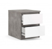 Noční stolek SIMPLICITY 230, Beton/Bílý lesk