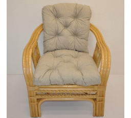 Polstr na křeslo Rio De Janeiro látka tmavě béžový melír