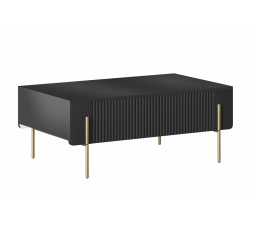 MALMI Konferenční stolek 100 2SZ - černý / zlaté nohy