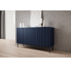 Komoda Nicole, tmavě modrá MDF / černé nohy