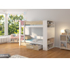 Dvoulůžková patrová postel GARET 180x80 Bílá+Sonoma
