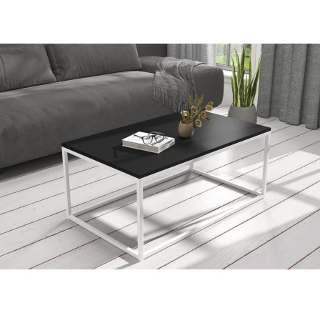 Konferenční stolek NARISA 100x60 Bílý+Černý