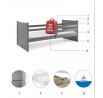 Dětská postel RICO 90x190 cm, s matrací, Grafit/Grafit