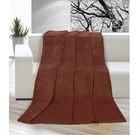 Deka micro jednolůžko 150x200cm hnědá Deka micro jednolůžko 150x200cm hnědá