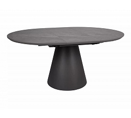 Jídelní stůl ANGEL II, Efekt šedého mramoru/Černá