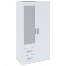 Šatní skříň TAMINA 2D2S, Bílá